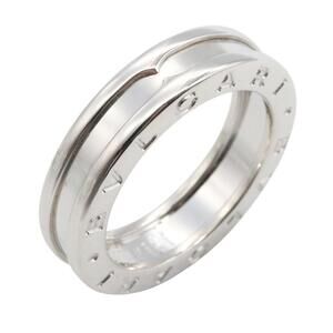 BVLGARI B-zero1 Ring, 1BD, 18K White Gold, Men's and Women's, Silver